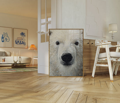 Póster de Retrato de Oso Polar en Primer Plano