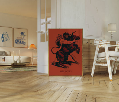 Heracles and the Bull Poster