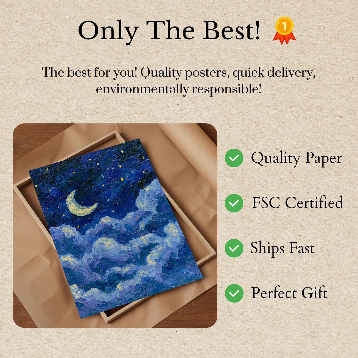 Starry Night Sky Poster