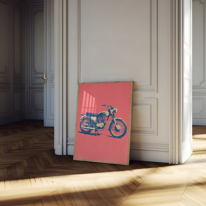 Plakat Pop Art Vintage Motocykl