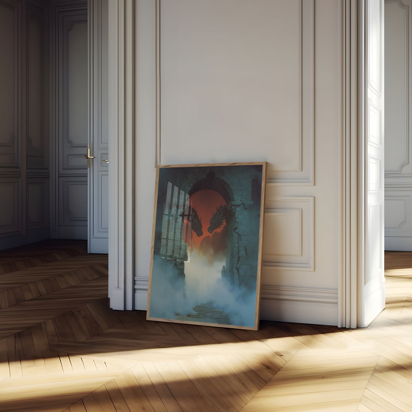 Drachen am Schlosstor Plakat