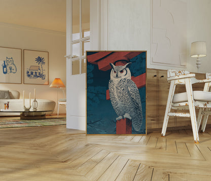 Snowy Owl Night Guardian Poster