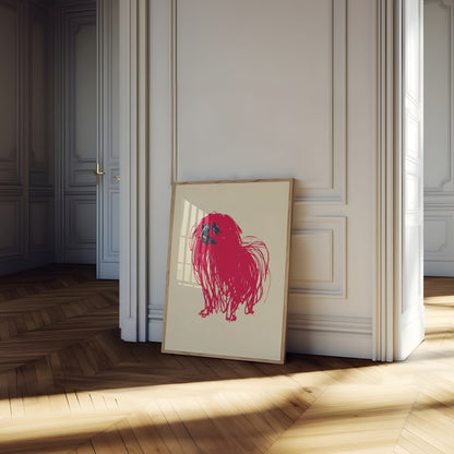 Poster del Cane Rosso Peloso