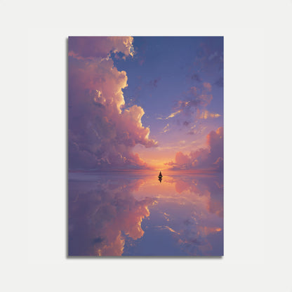 Sunset Reflection Sailboat Poster