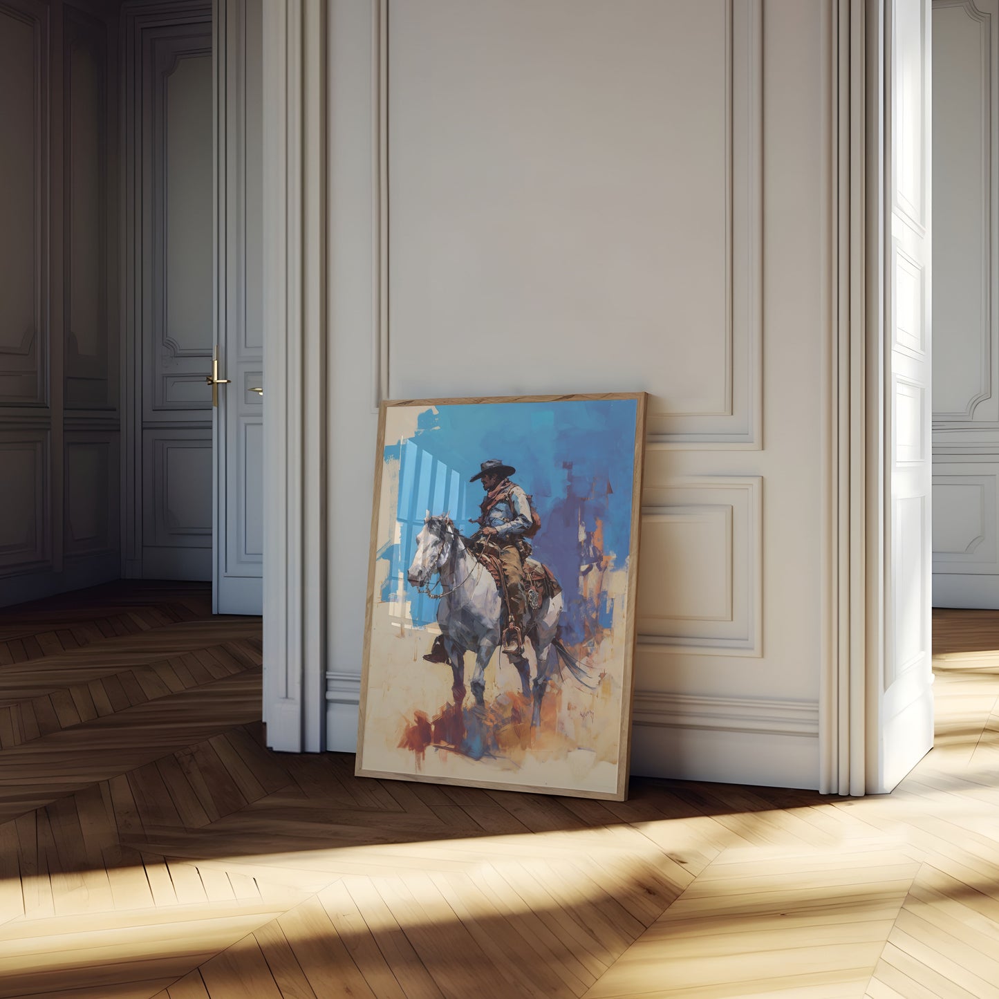 Wüsten-Cowboy-Reit-Poster
