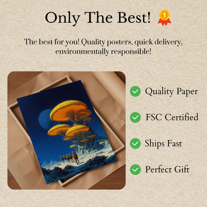 Alien Mushroom Forest Adventure Poster