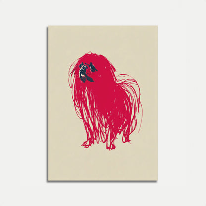 Poster del Cane Rosso Peloso