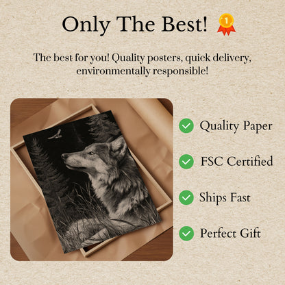 Wilderness Wolf Gaze Poster