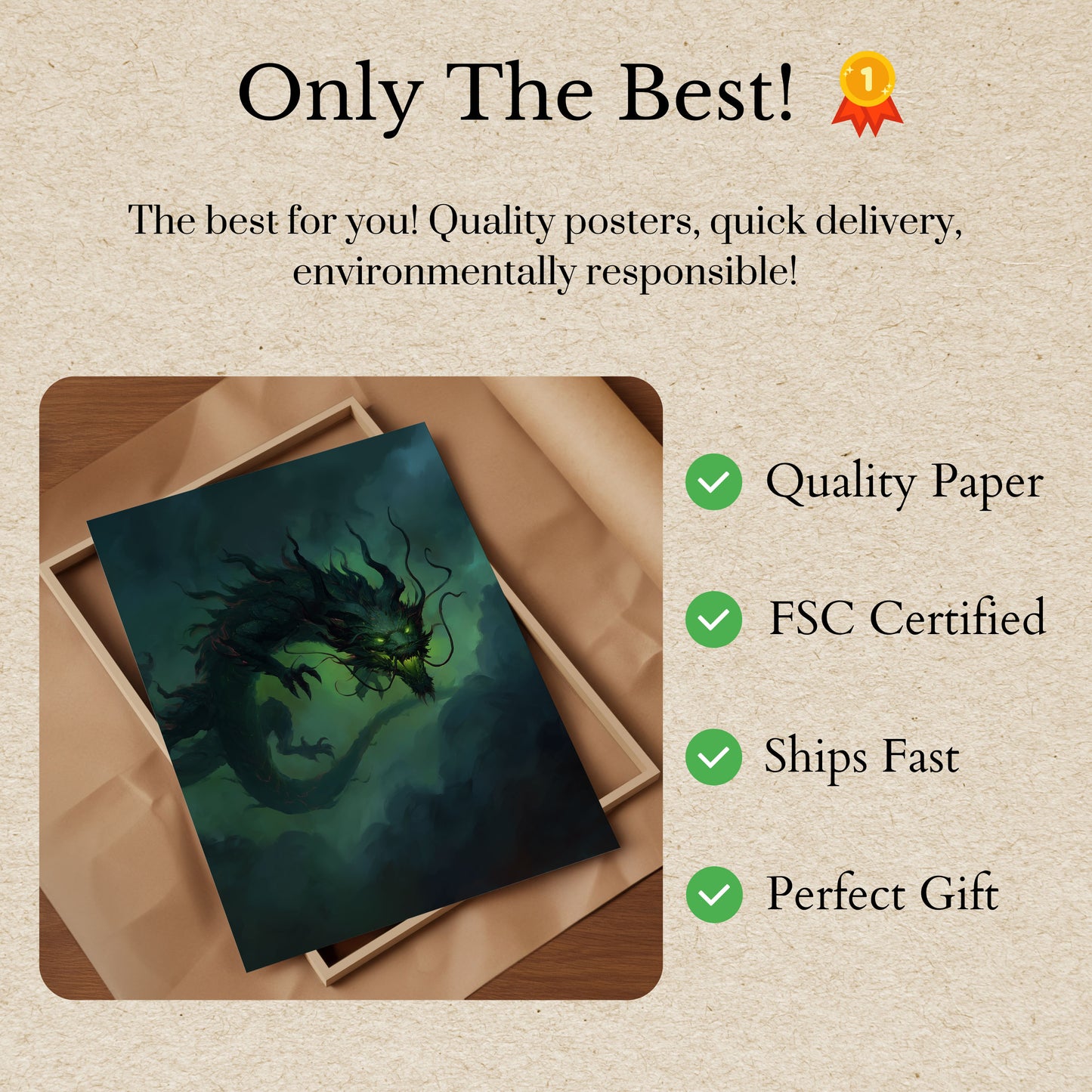 Emerald Dragon Nightmare Poster