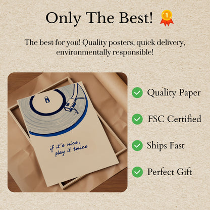 Vintage Vinyl Music Lover Poster