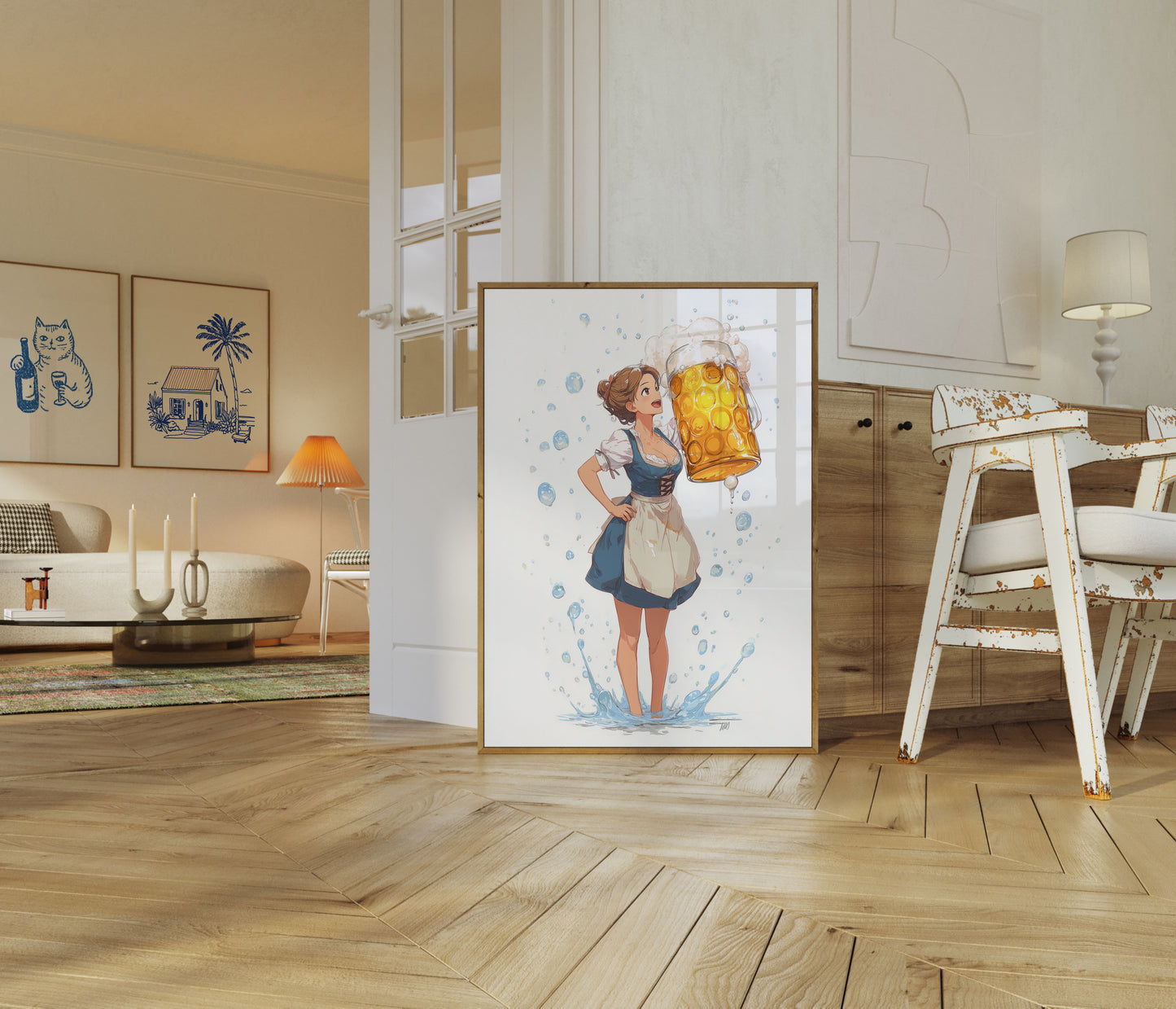 Bavarian Beer Splash Anime Poster