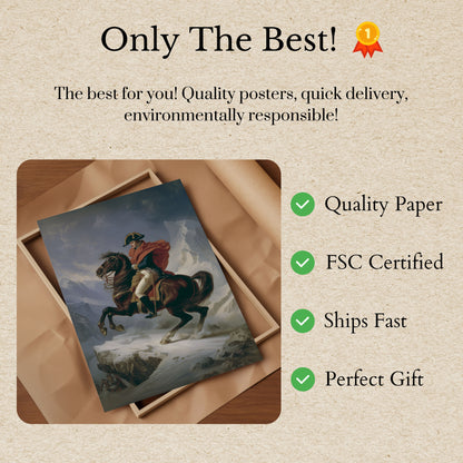 Napoleon überquert die Alpen Poster