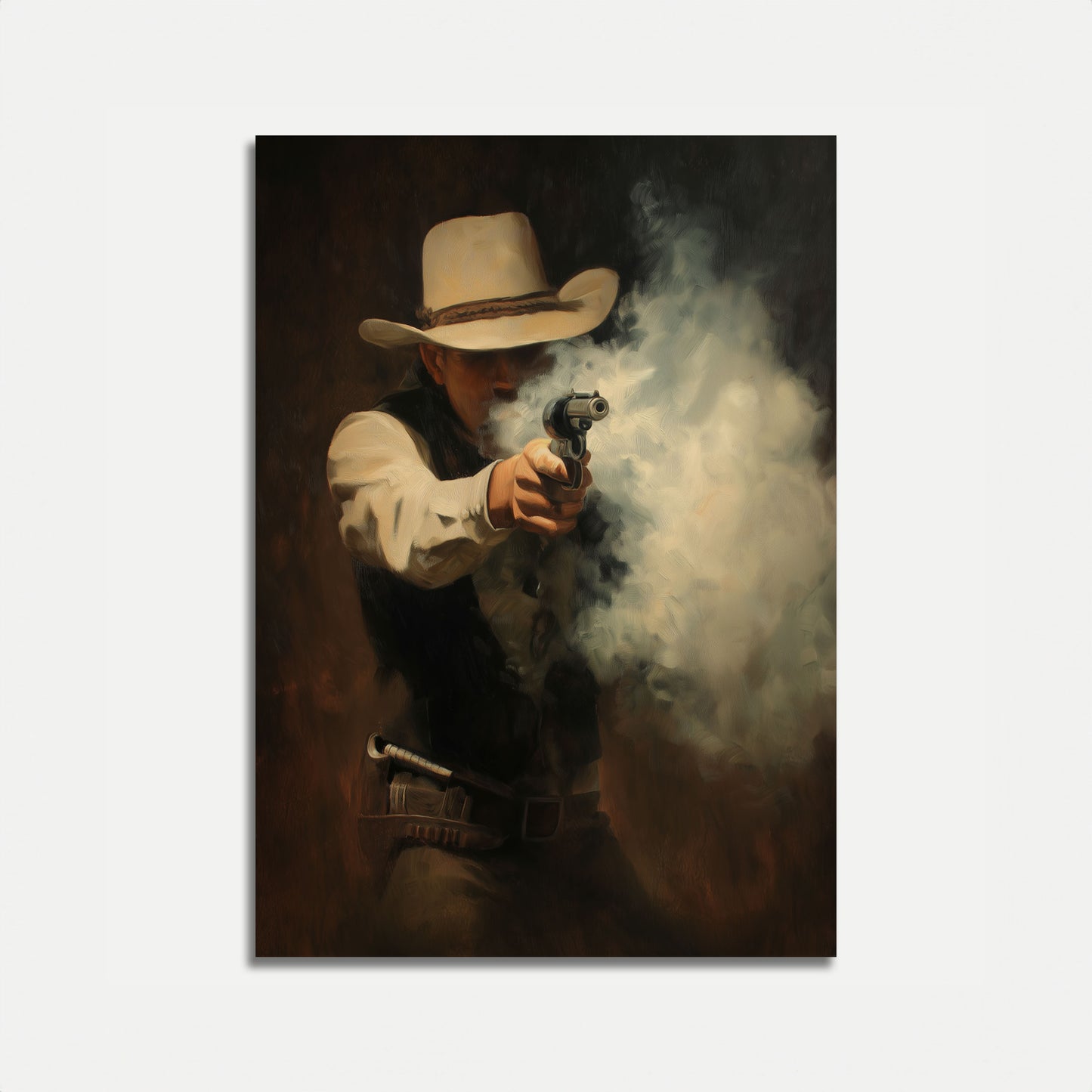 Pôster de Pistoleiro de Western Fumegante