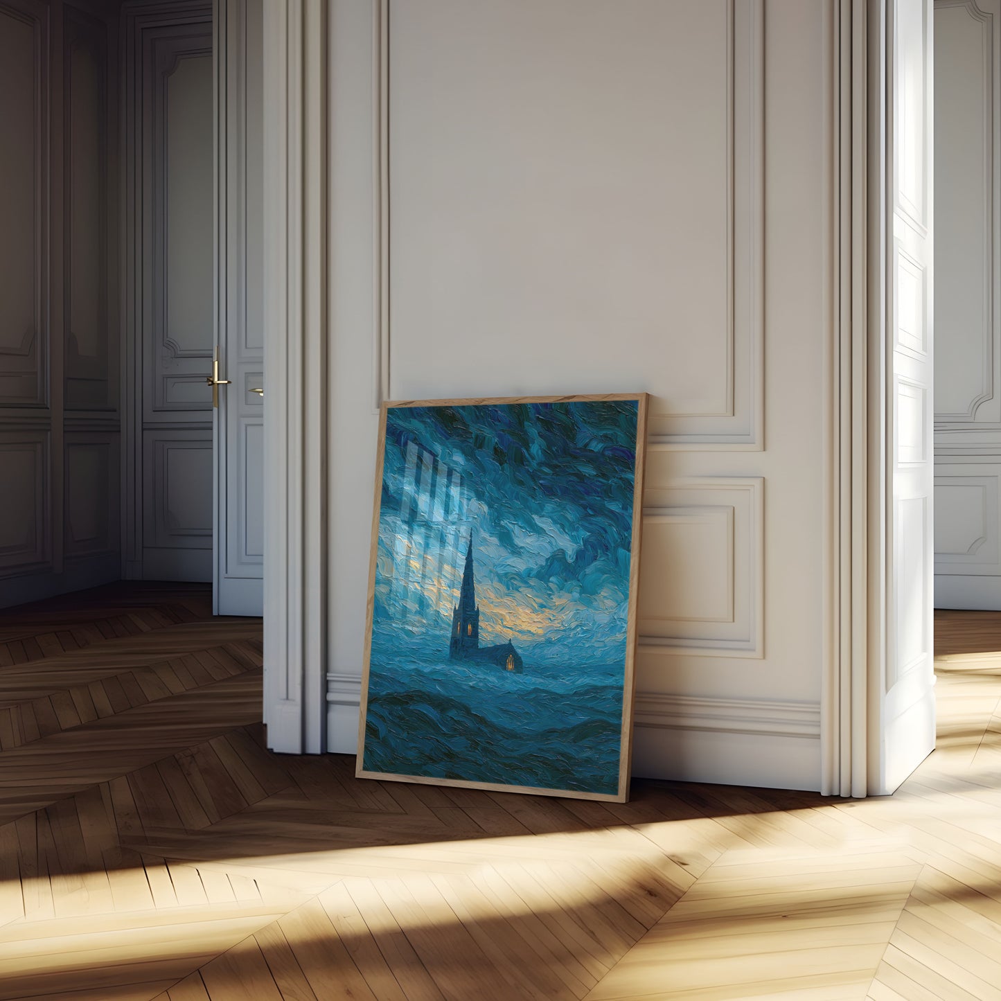 Starry Night Church Poster