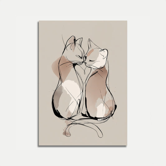 Tender Cat Embrace Poster