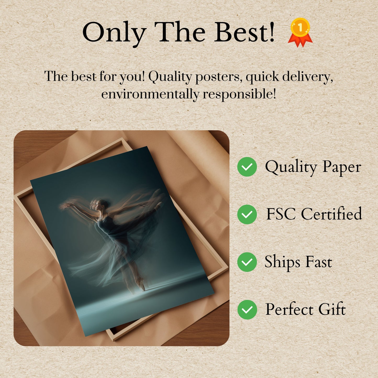 Dansende Motion Blur Ballerina Poster