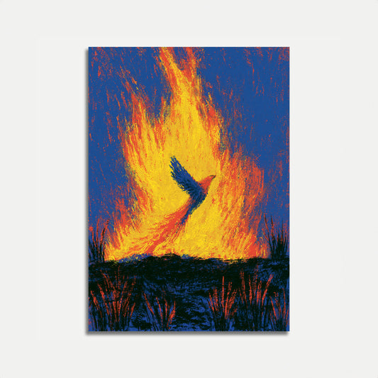 Phoenix Rising in Flames Poster