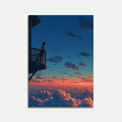 Sunset Above the Clouds Poster