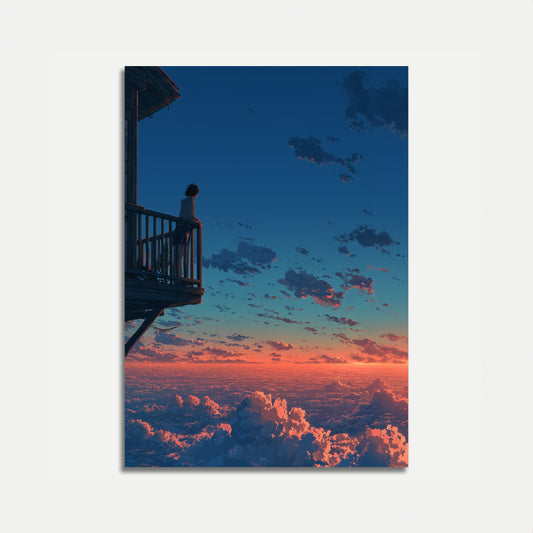 Sunset Above the Clouds Poster