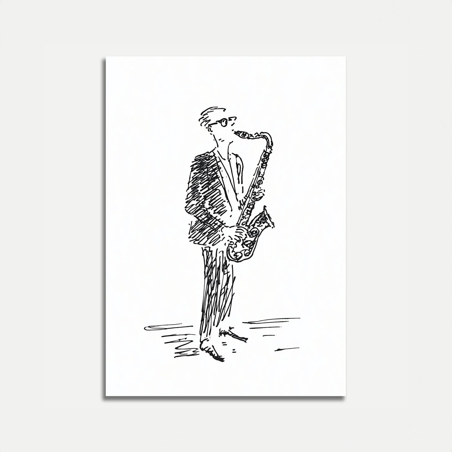 Jazz Saxofonmusiker Plakat