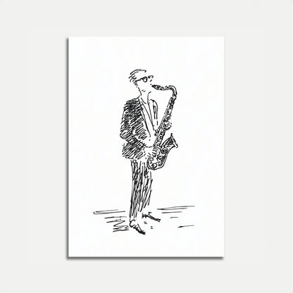Jazz Saxofonmusiker Plakat