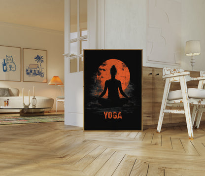 Plakat Medytacji Zen o Zachodzie Słońca