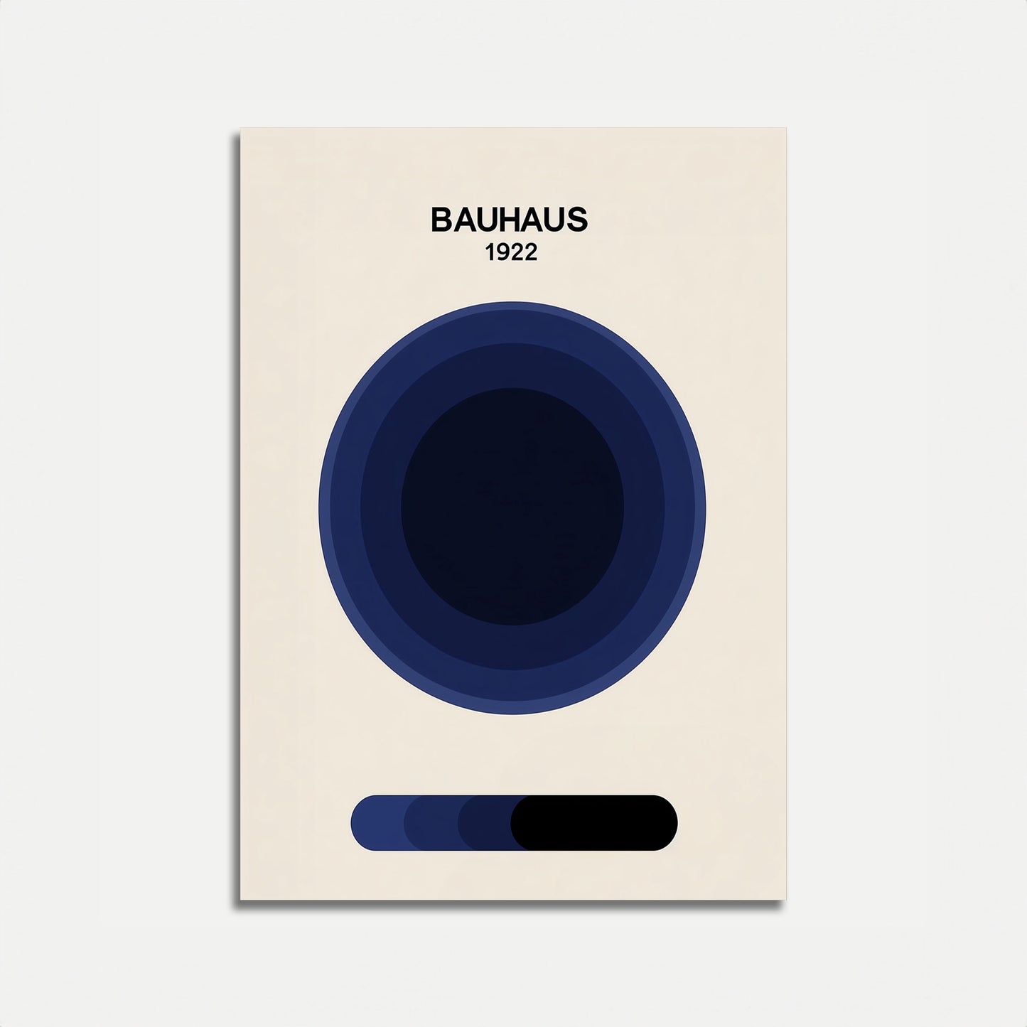 Bauhaus Blue Geometric Poster