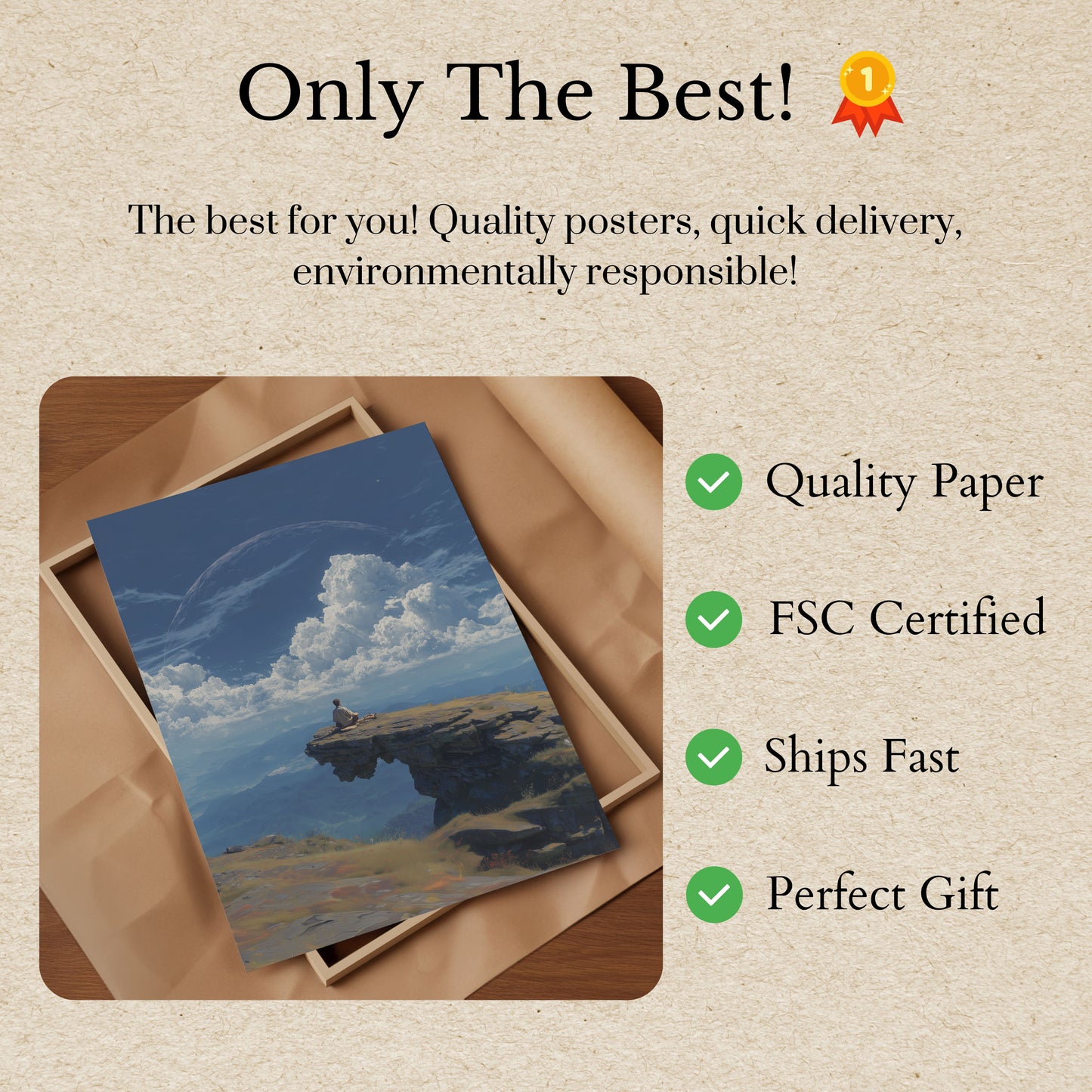 Contemplação no Pôster do Pico de Nuvem