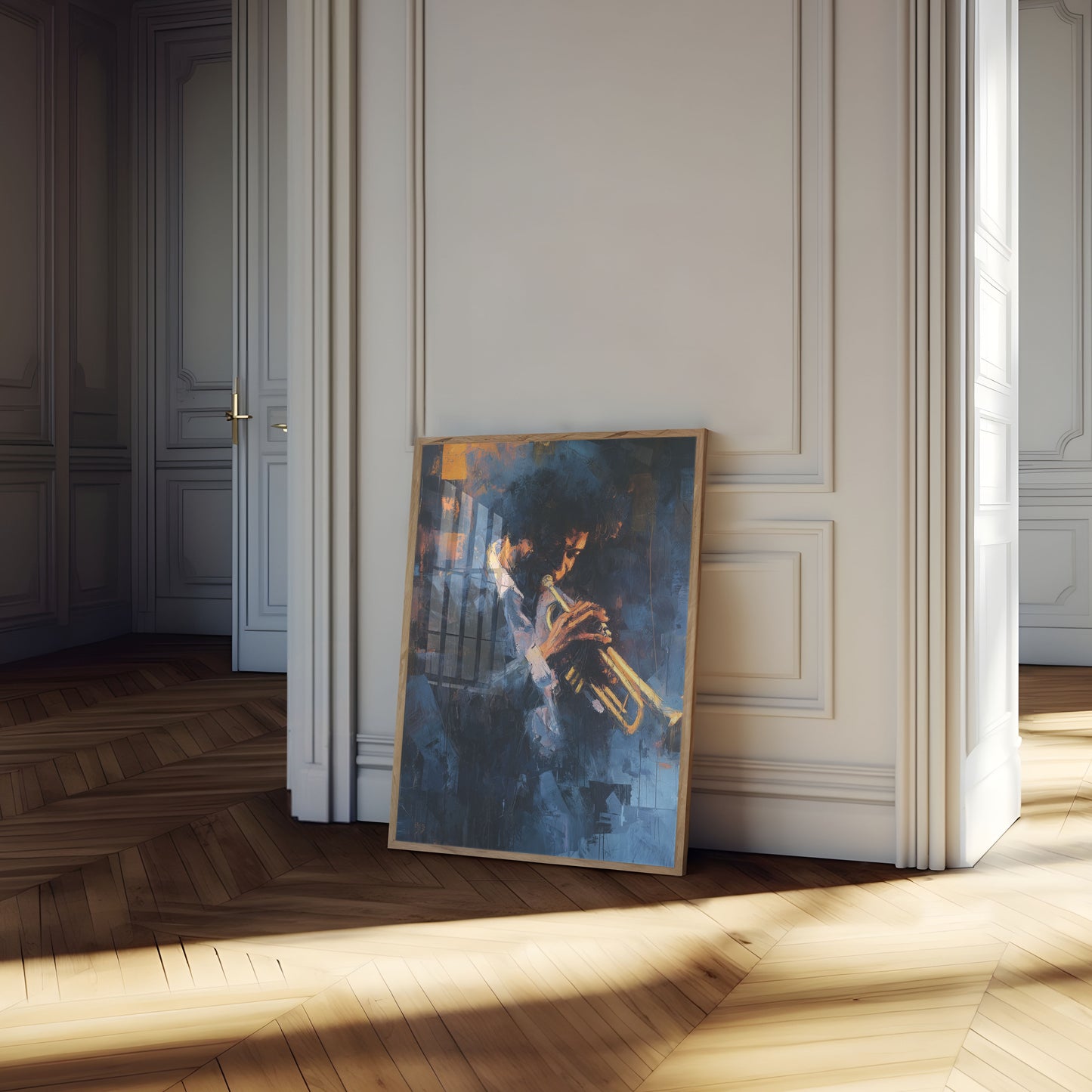 Jazz Musiker med Trompet Plakat