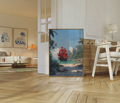 Scarlet Sails Tropical Adventure Poster