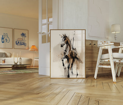 Poster di Movimento Dinamico del Cavallo