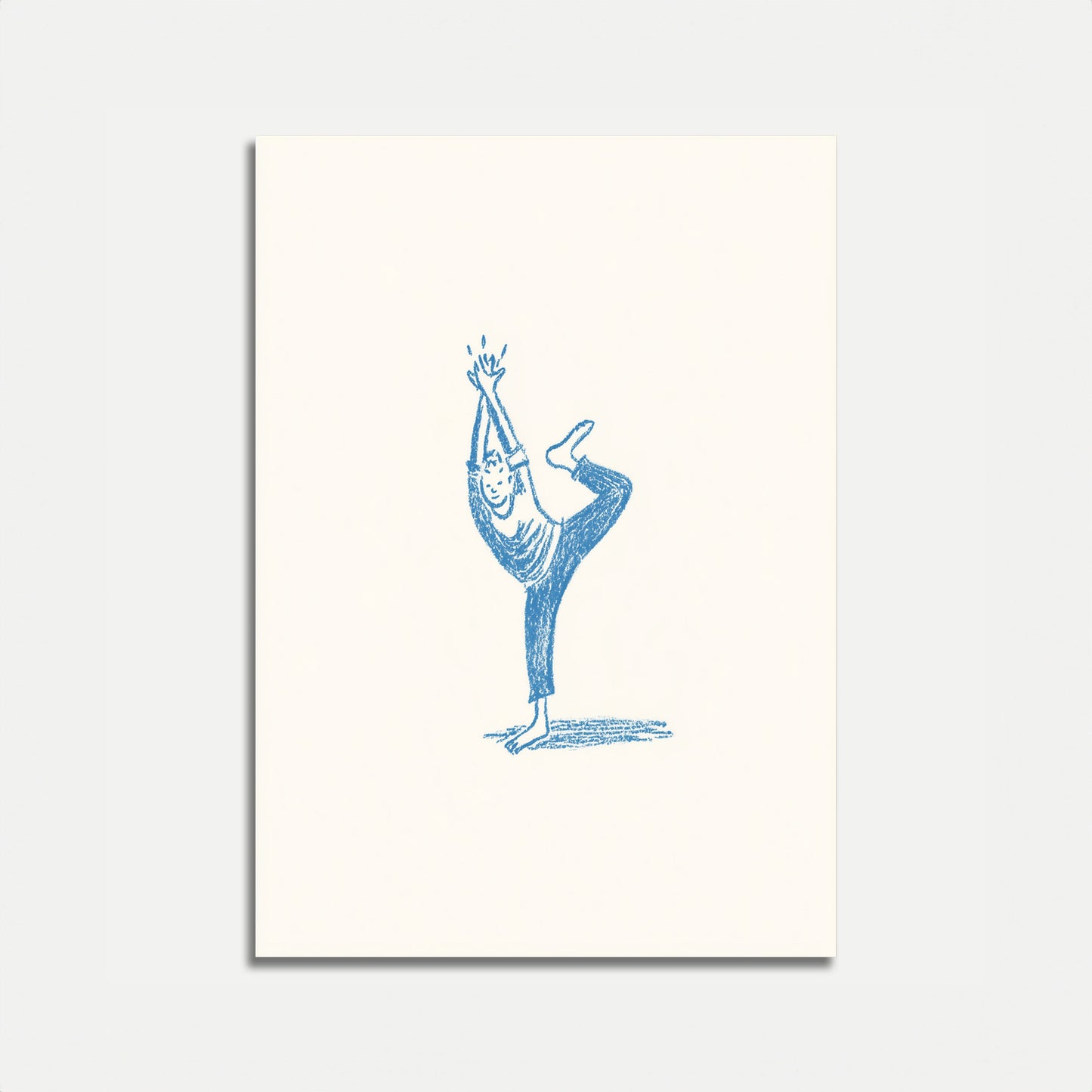 Affiche bleue Yoga Balance