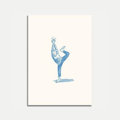 Affiche bleue Yoga Balance