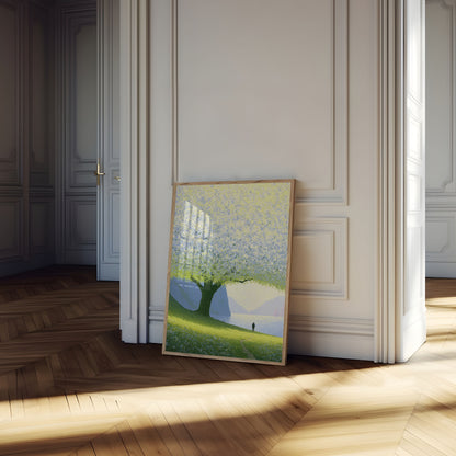 Majestic Tree by the Lake Poster