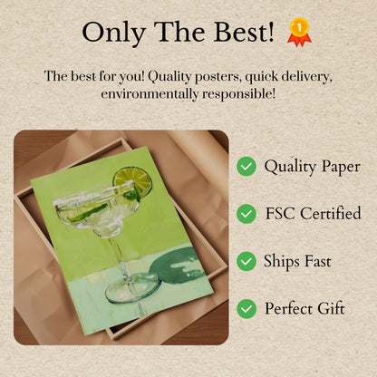 Klassisk Margarita Cocktail Plakat