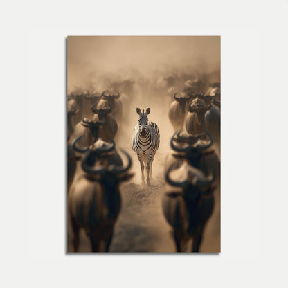 Solitary Zebra Wilderness Poster