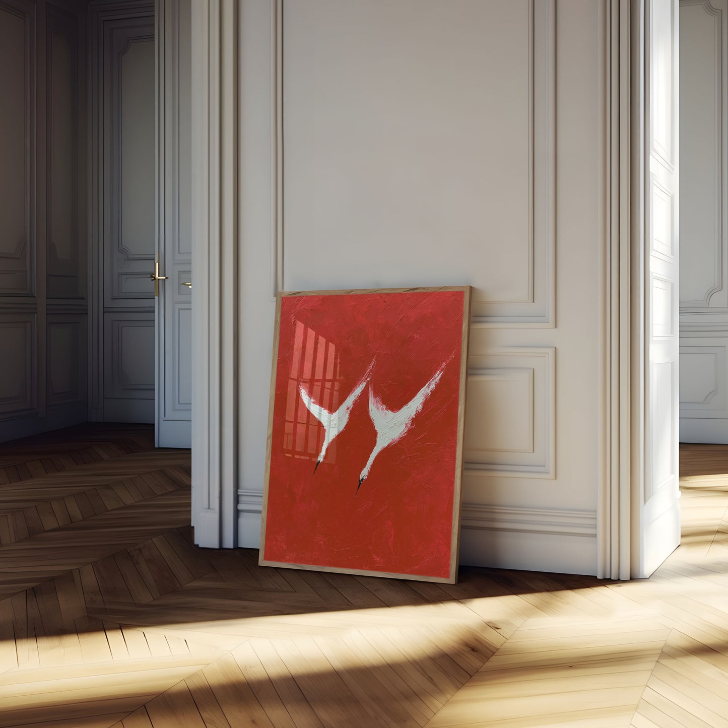 Affiches minimalistes de grues en vol
