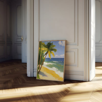 Tropical Paradise Beach Poster