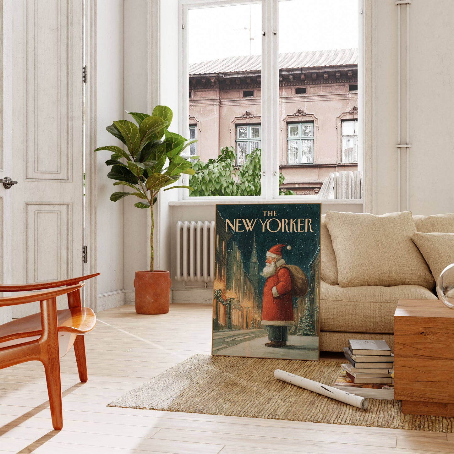 Snowy New York Christmas Poster