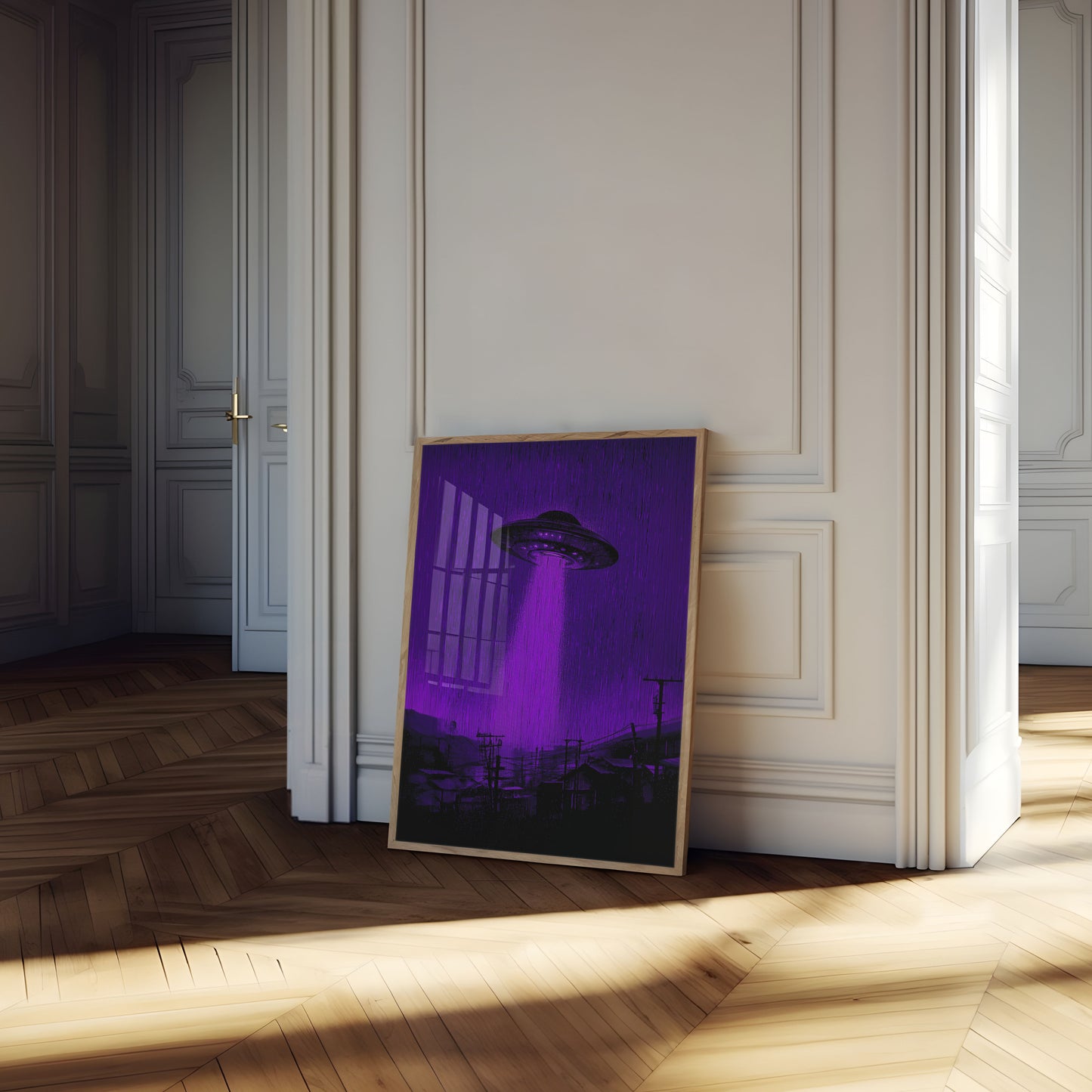 Purple Alien Invasion Poster