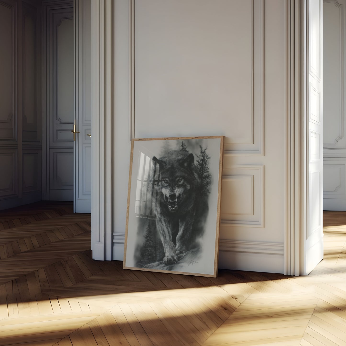 Póster del bosque del lobo feroz