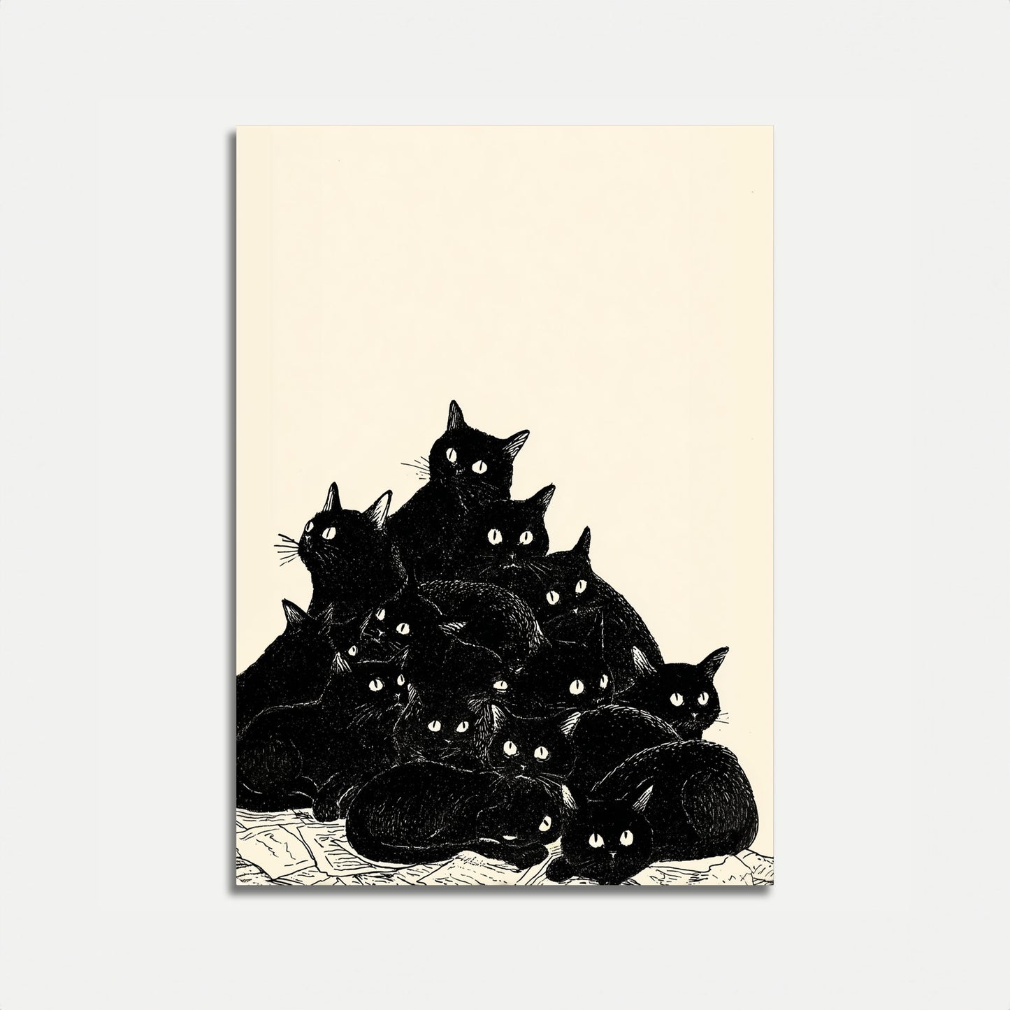 Black Cats Cluster Poster
