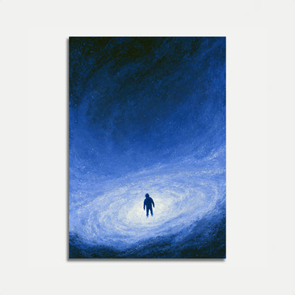 Astronaut in Cosmic Spiral Poster