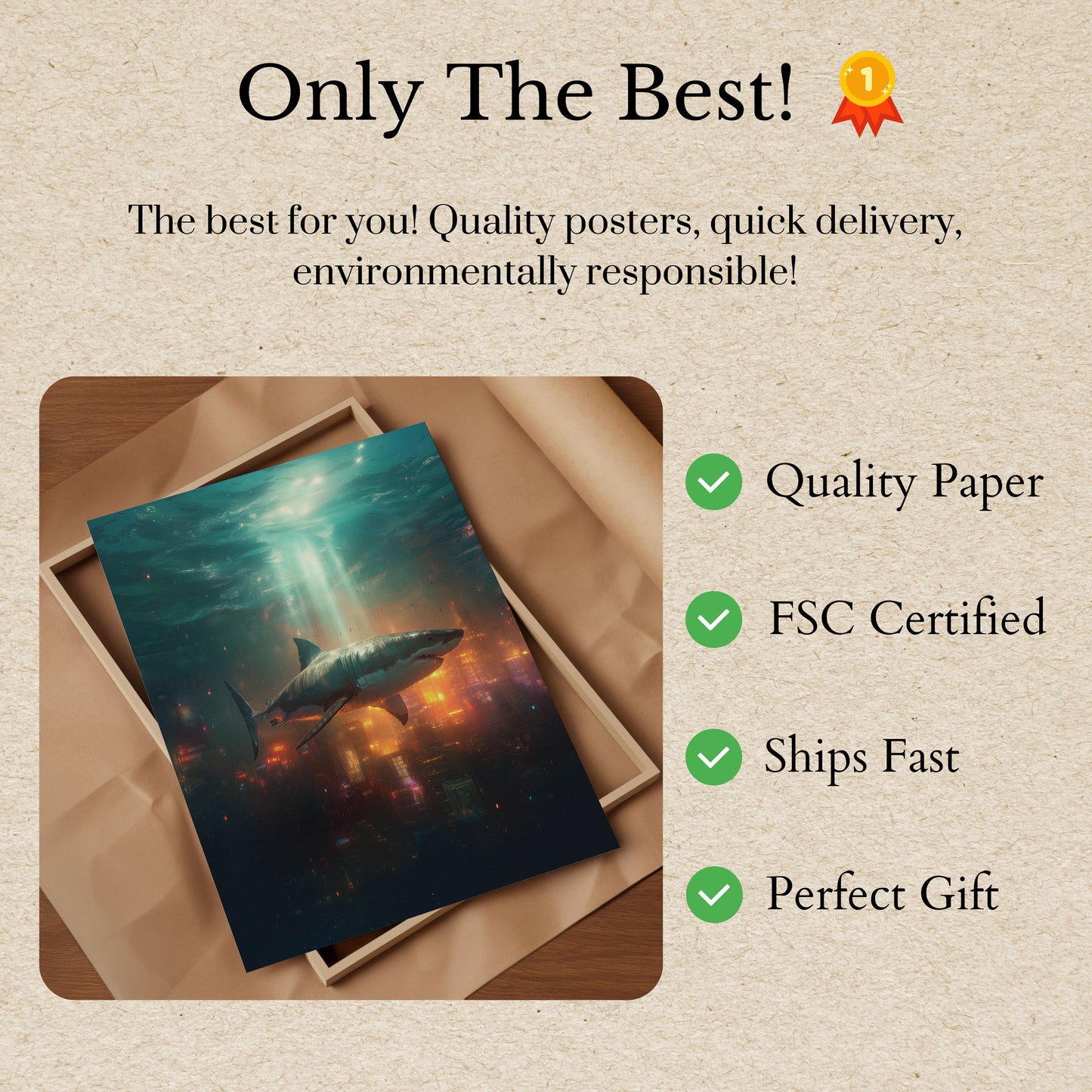 Cybernetic Shark City Poster