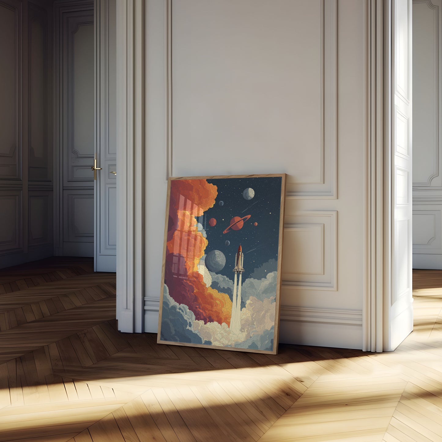 Affiche d'exploration spatiale Cosmic Launch