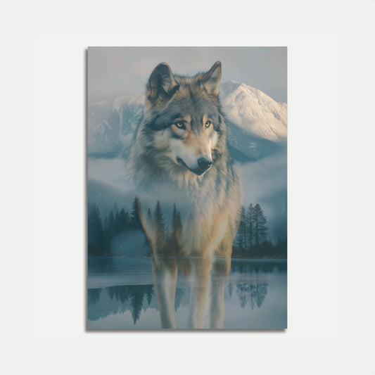 Misty Mountain Wolf Poster