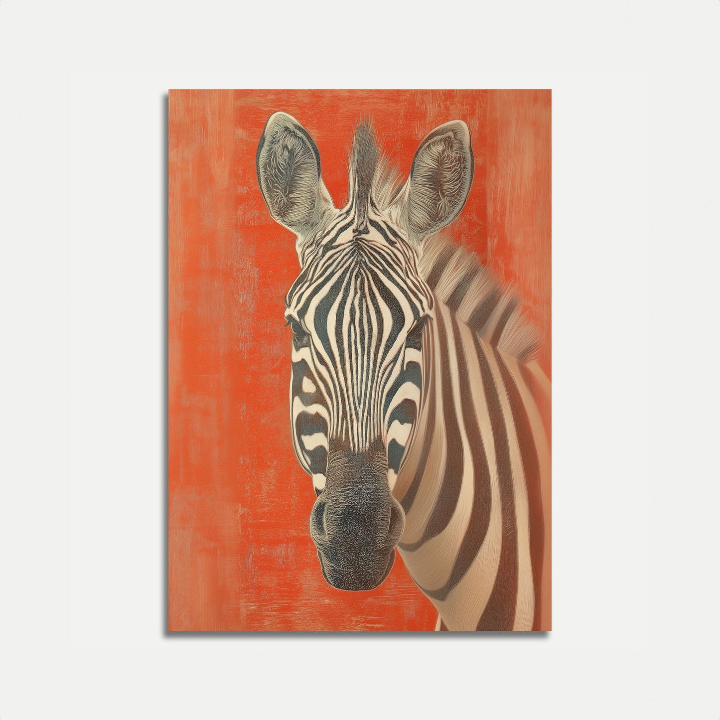 Striped Elegance Zebra Poster
