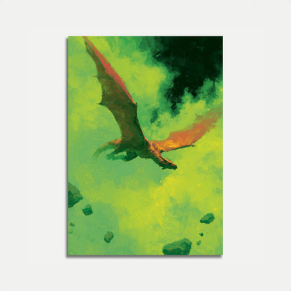 Flying Dragon in Clouds Poster