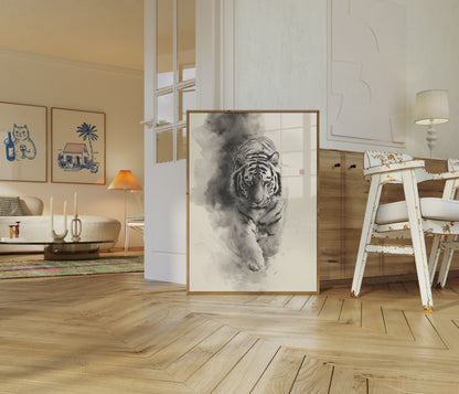 Mystic Tiger Watercolor Poster