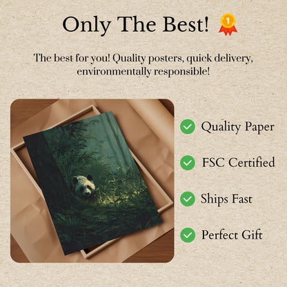 Emerald Forest Panda Poster